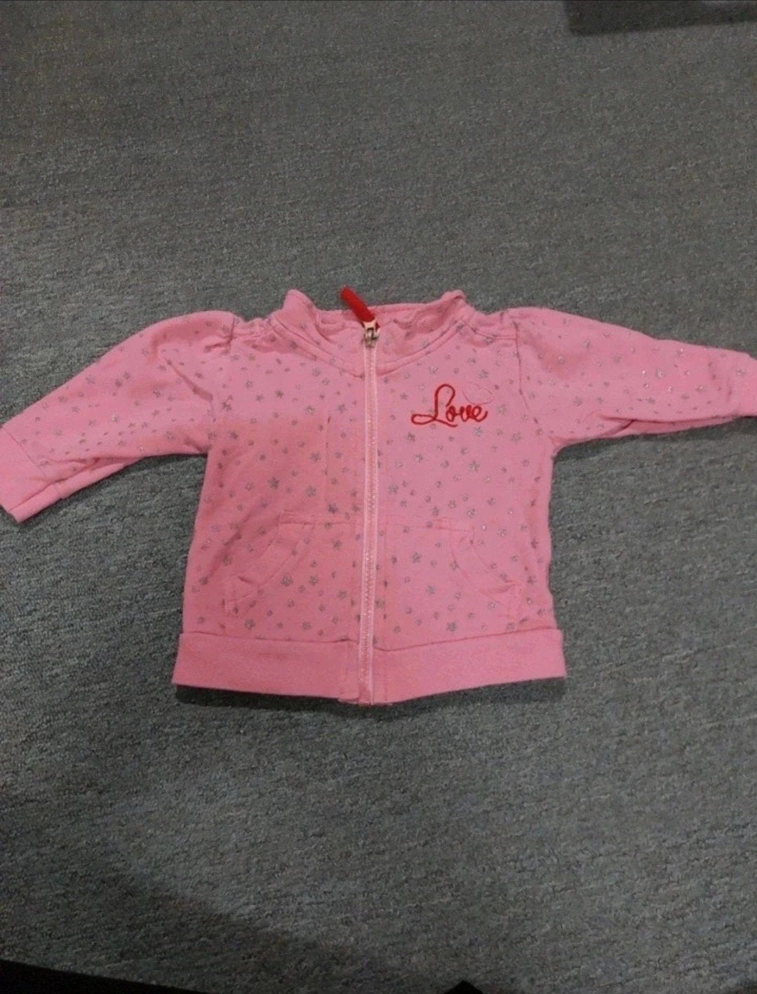 Roze vestje met rits en sterretjes, maat 68/6M, Ophalen of Verzenden, Gebruikt, Pebble Stone, Meisje