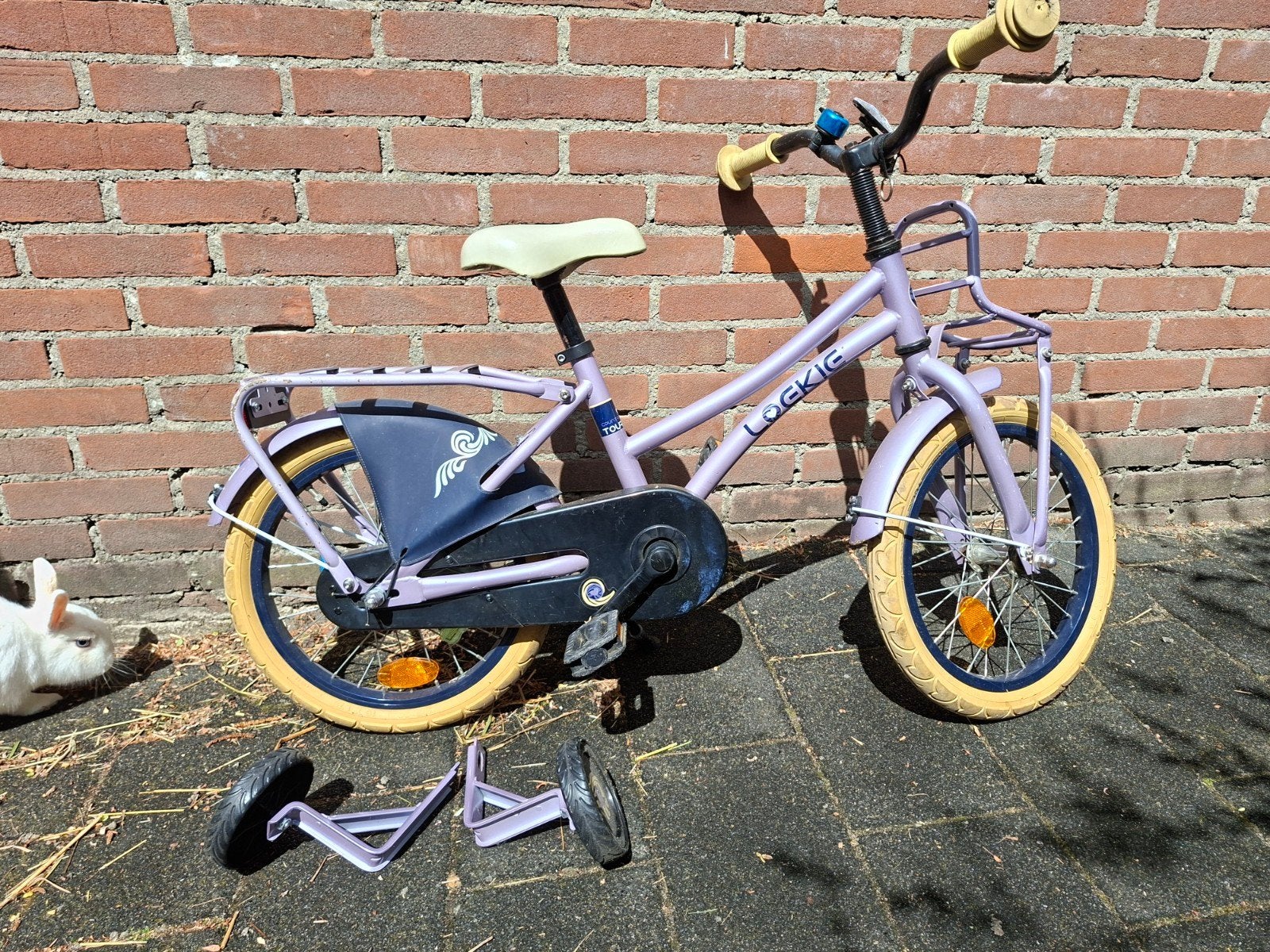 kinderfiets met afneembare zijwieltjes, Ophalen, Gebruikt, Minder dan 16 inch, Zijwieltjes