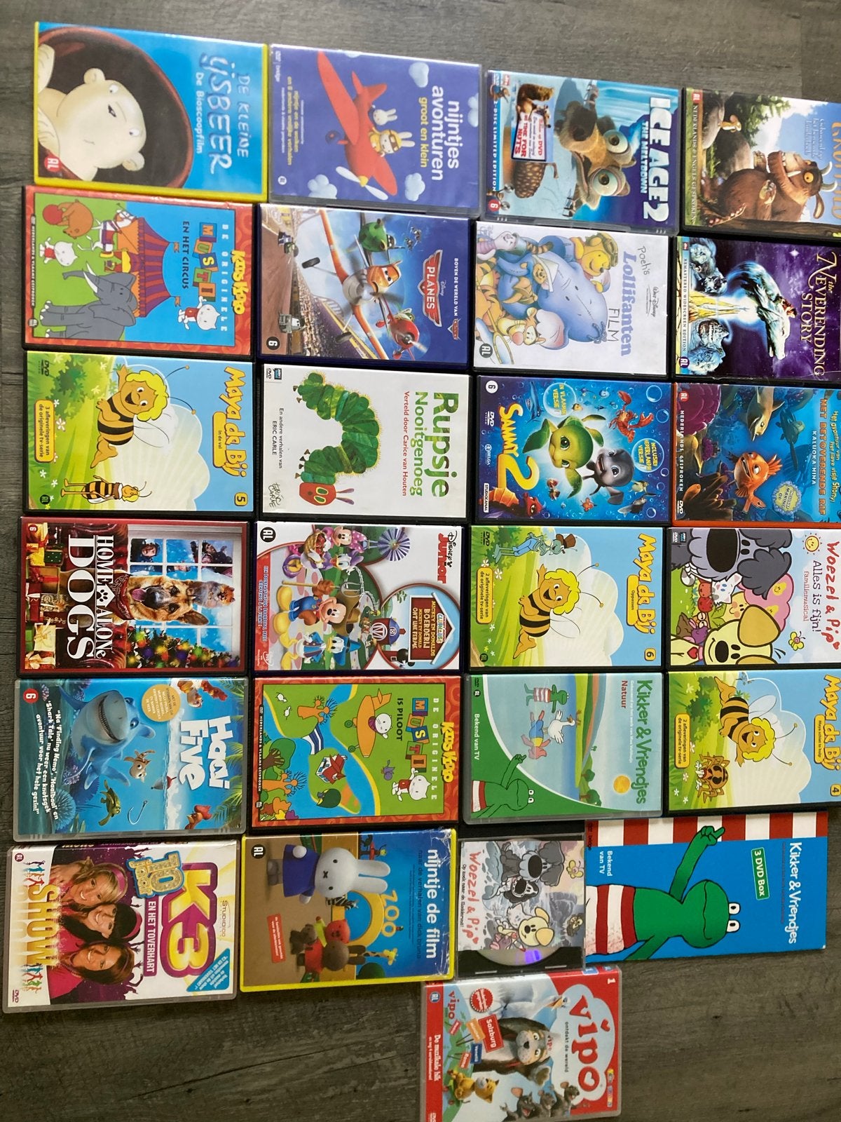 Grote collectie kinderfilms en series op DVD, Gebruikt, Animatie, Verzamelbox, Alle leeftijden