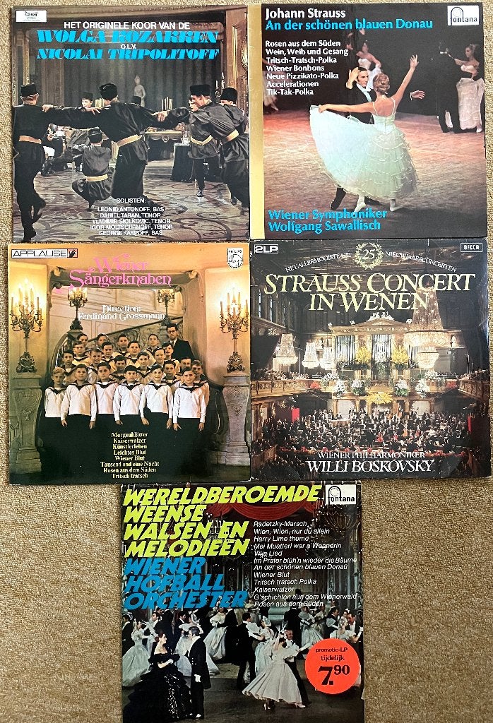 Vijf klassieke LP's - vinyl, LP, Gebruikt, Overige componisten, Overige typen