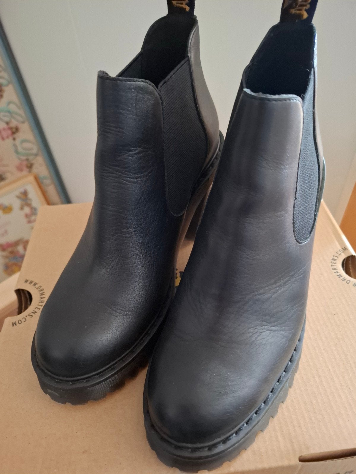 Dr. Martens zwart met hak maat 37, Ophalen, Zwart, Lage of Enkellaarzen, Dr. Martens