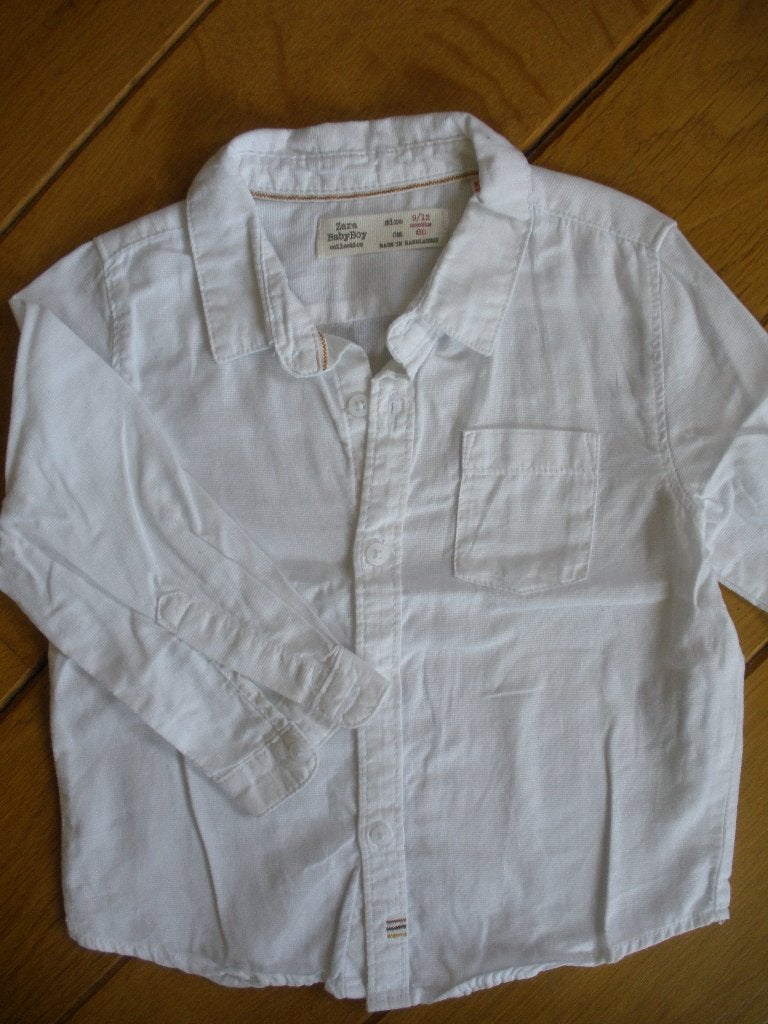 ZARA BabyBoy bloes wit maat 80, Jurkje of Rokje, Ophalen of Verzenden, Zo goed als nieuw, Zara