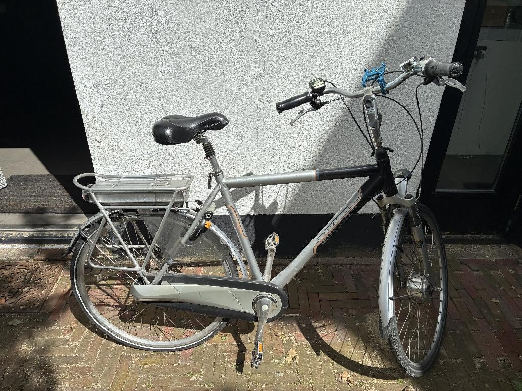 Bikkel IBee Ebike herenfiets, Gebruikt, 55 tot 59 cm, 30 tot 50 km per accu, Ophalen