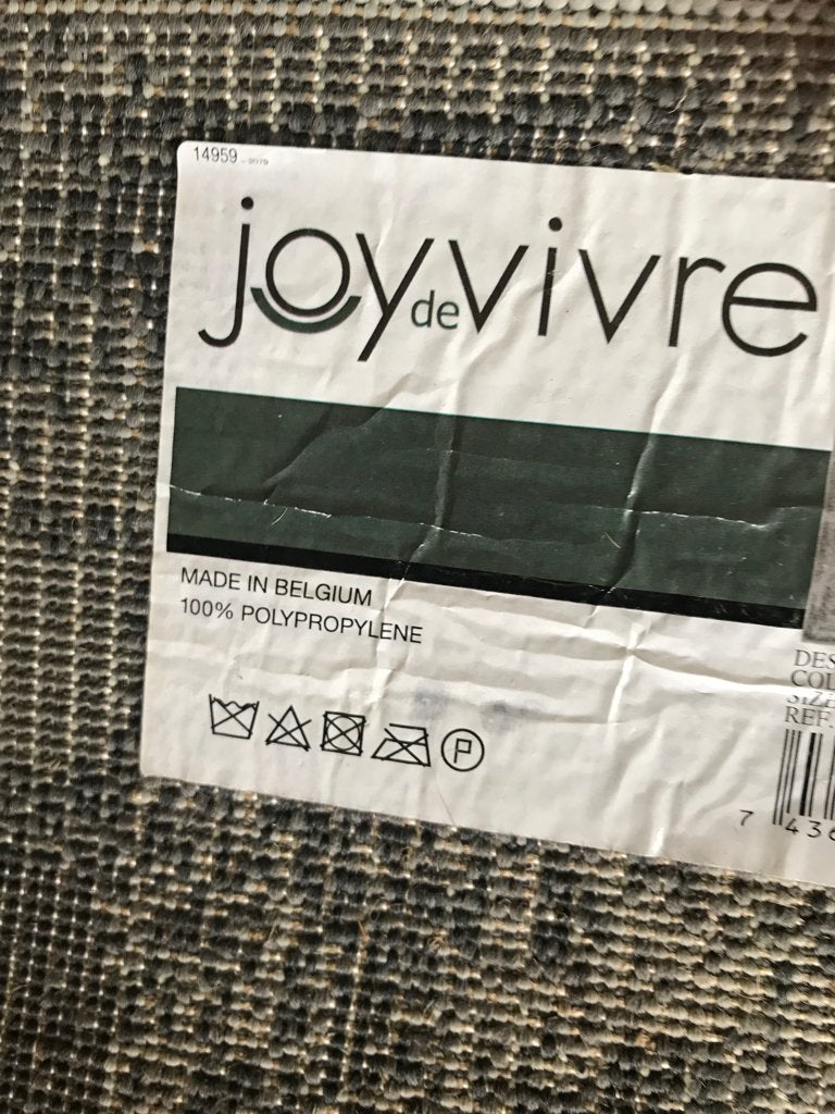 Joj de vivre vloerkleed grijs 200 bij 140cm, Ophalen, 100 tot 150 cm, 200 cm of meer, Grijs