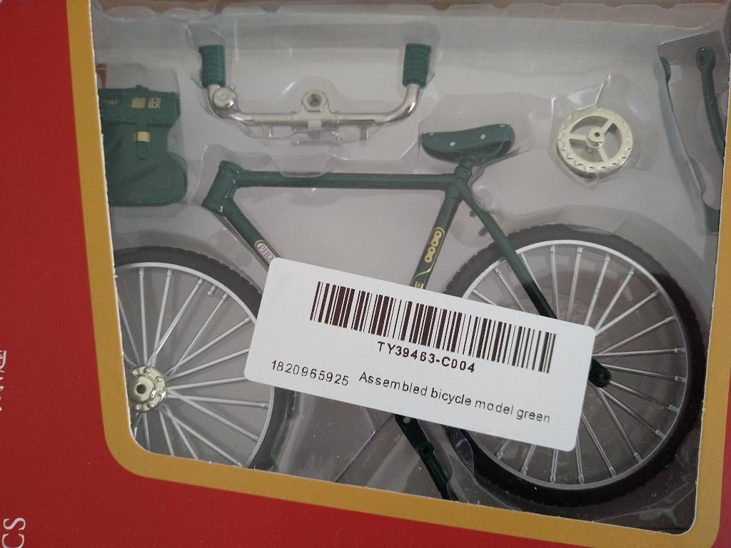 Model Vintage zelfbouw Fiets Groen Schaal 1:10, Overige merken, Nieuw, Ophalen of Verzenden, Groter dan 1:32