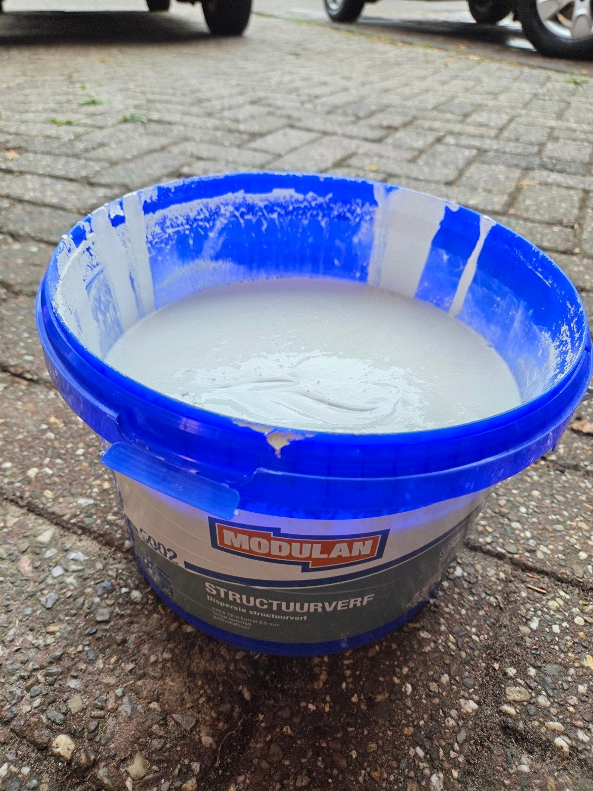Modulan Structuurverf - ca. 8 liter, Ophalen, Gebruikt, 5 tot 10 liter, Wit
