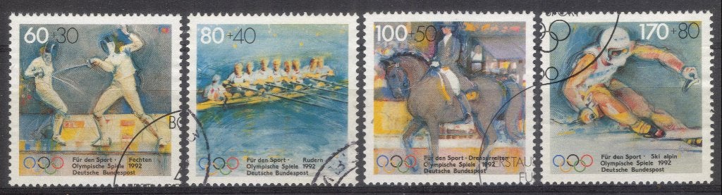 Bundesrepublik (120) -1592 t/m 1595 - Olympische Spelen 1992, Postzegels en Munten, Verzenden, 1990 tot heden, Gestempeld