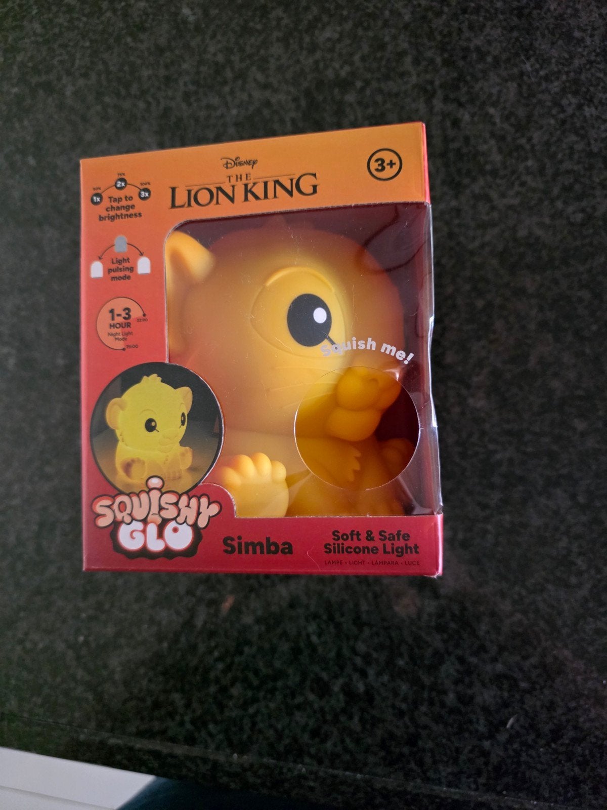 Disney The Lion King Squishy Glo Simba Siliconen Licht, Ophalen of Verzenden, Nieuw, Overige typen, Met licht