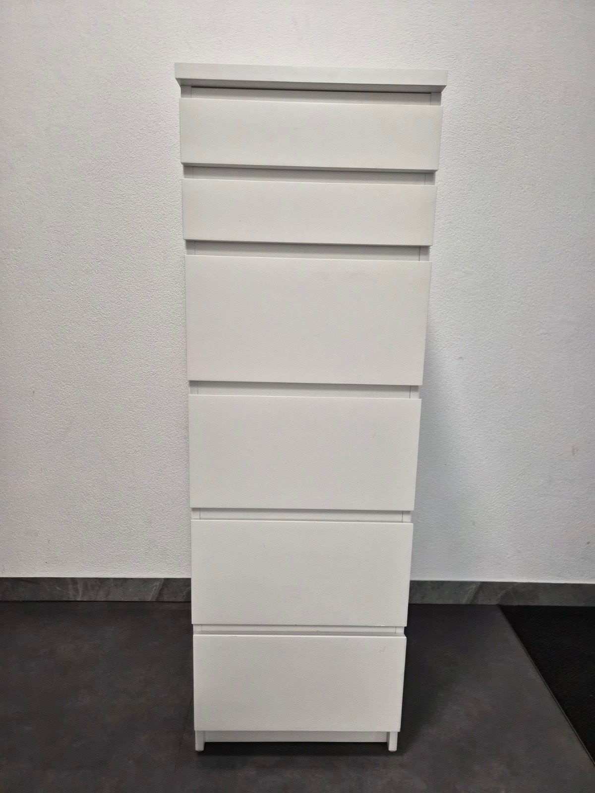 IKEA MALM Ladekast Wit met 6 lades en spiegelvak, Minder dan 50 cm, Gebruikt, 5 laden of meer, 100 tot 150 cm