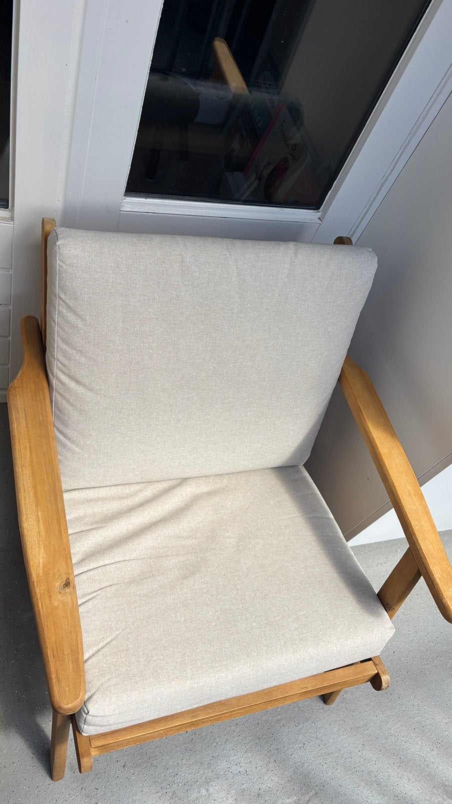 fauteuil villalago naturel kwantum, Ophalen, Zo goed als nieuw, Hout