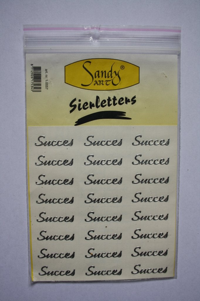 21 st. Sandy-art succes sierstickers zilverkleur 8506, Ophalen of Verzenden, Nieuw, Overige thema's, Overige typen
