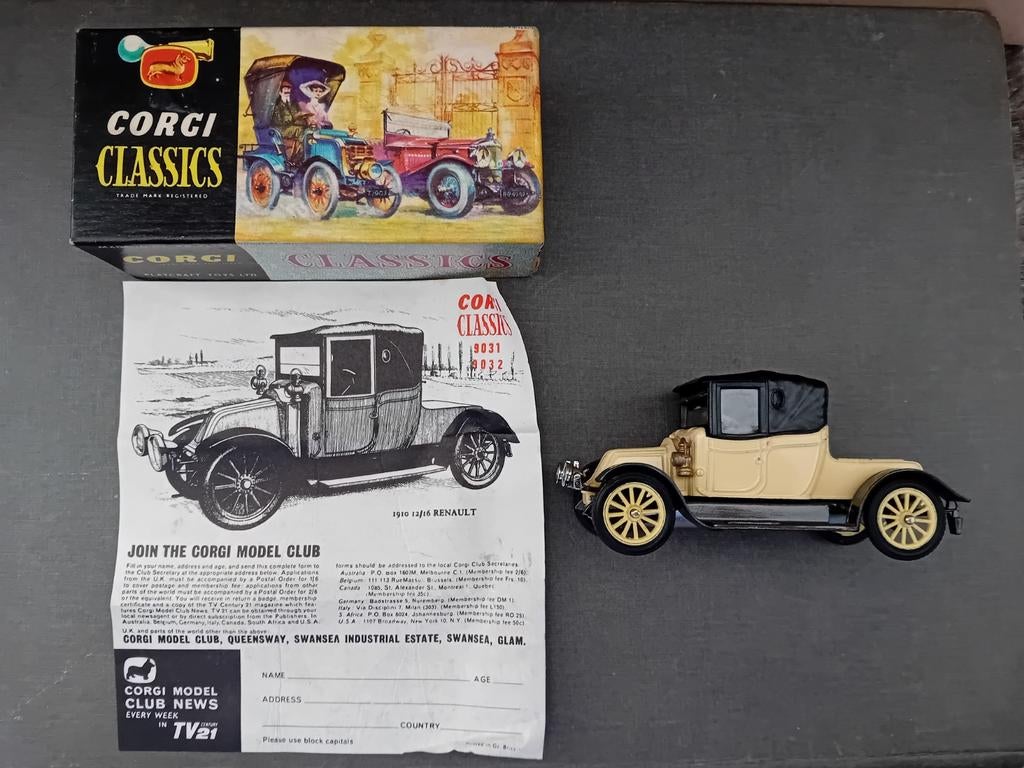 Corgi Renault 12/16 1910, Ophalen of Verzenden