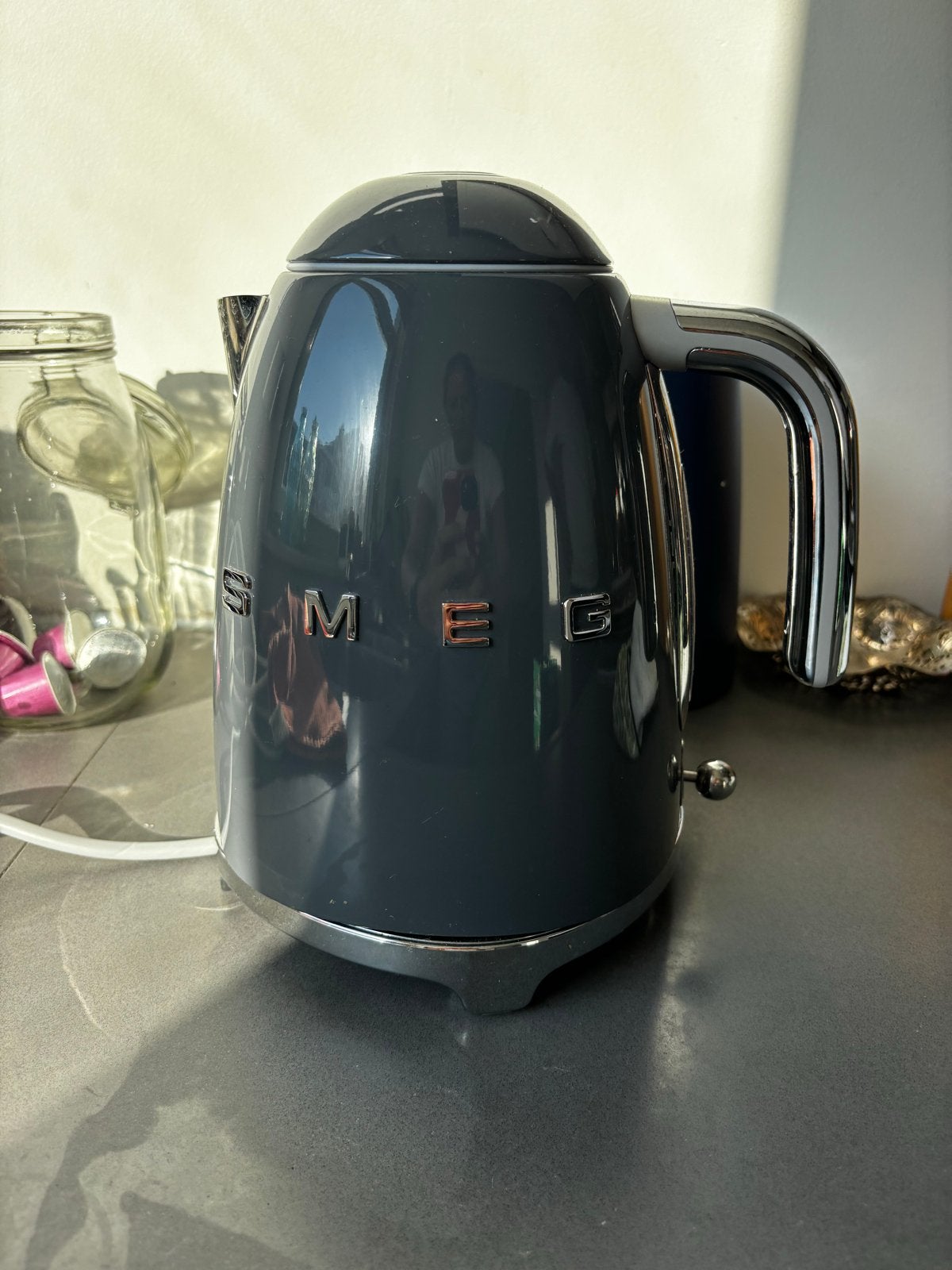 Smeg Waterkoker Grijs, 1 tot 2 liter, Ophalen, Zo goed als nieuw