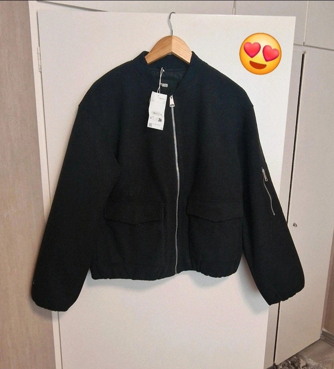 Zwarte bomberjack van, maat 176/14+Y, Verzenden, Zwart, Nieuw, Maat 34 (XS) of kleiner