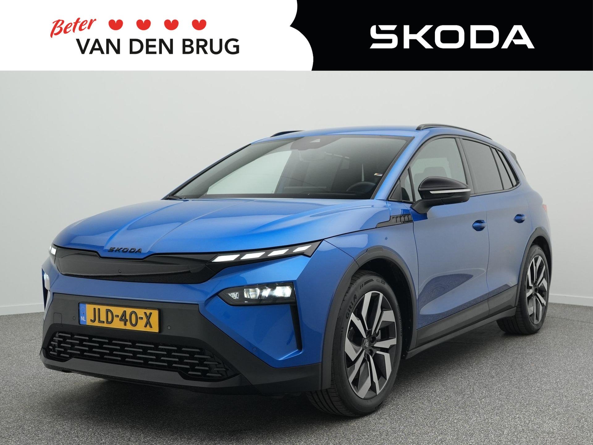 Skoda Elroq 85 Sportline 286pk | SoH 100% | Trekhaak | Matri, Auto's, Achterwielaandrijving, Gebruikt, 82 kWh, Blauw