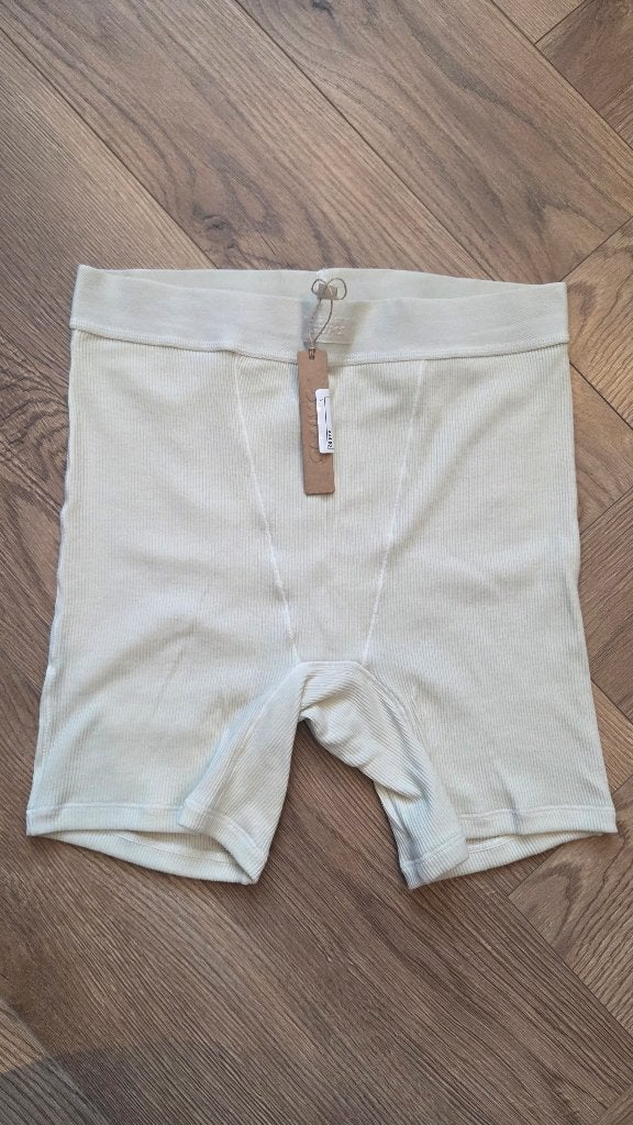 Skims cotton rib highwaist korte loungebroek, Skims, Ophalen of Verzenden, Overige kleuren, Broekje of Short