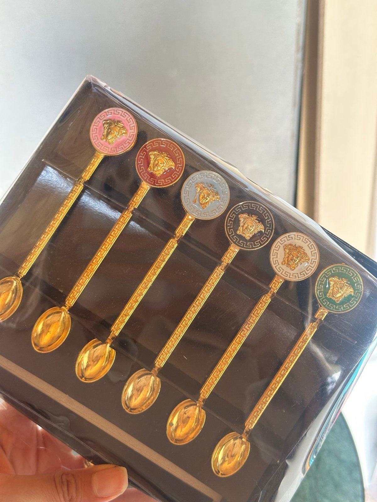 Versace Medusa theelepels set van 6 - Nieuw in doos, Huis en Inrichting, Keuken | Bestek, Nieuw, Los bestek, Theelepel, Overige materialen
