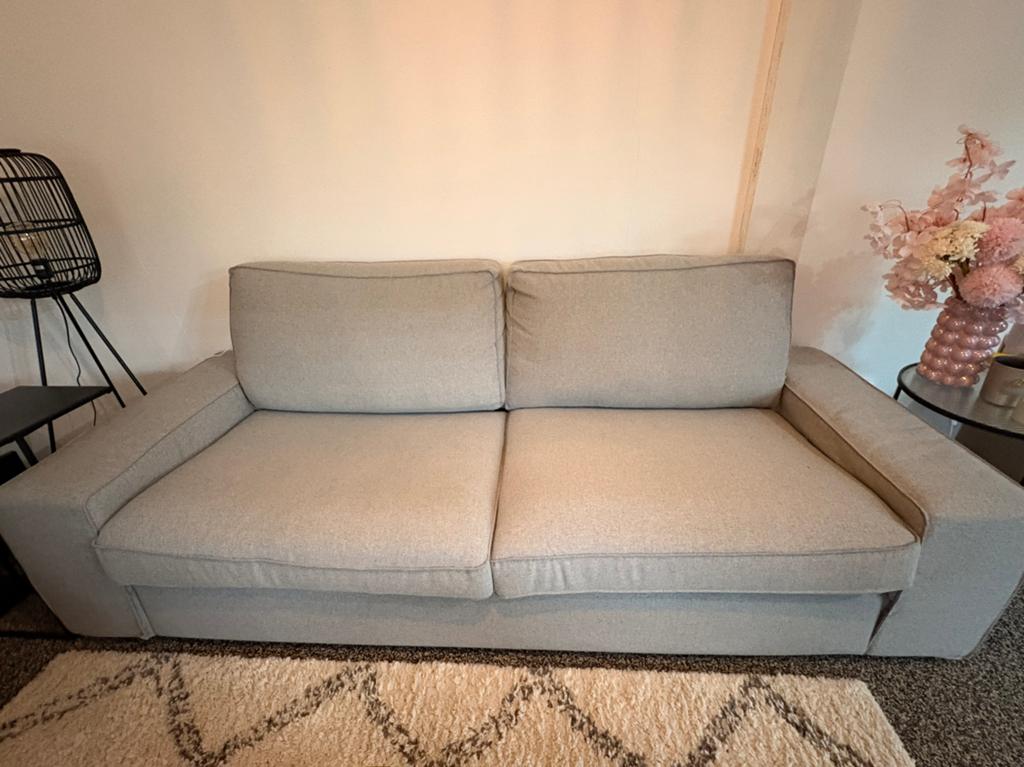 IKEA KIVIK 3 zitsbank, licht grijs, Huis en Inrichting, Ophalen, IKEA bank, Driepersoons, 75 tot 100 cm