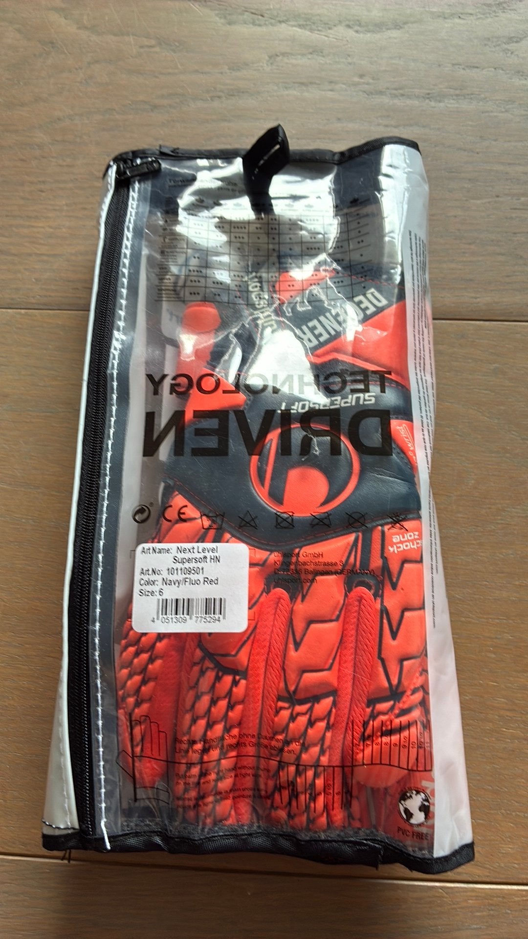 Uhlsport Next Level Supersoft HN keepershandschoenen, Maat XS of kleiner, Ophalen of Verzenden, Nieuw, Handschoenen