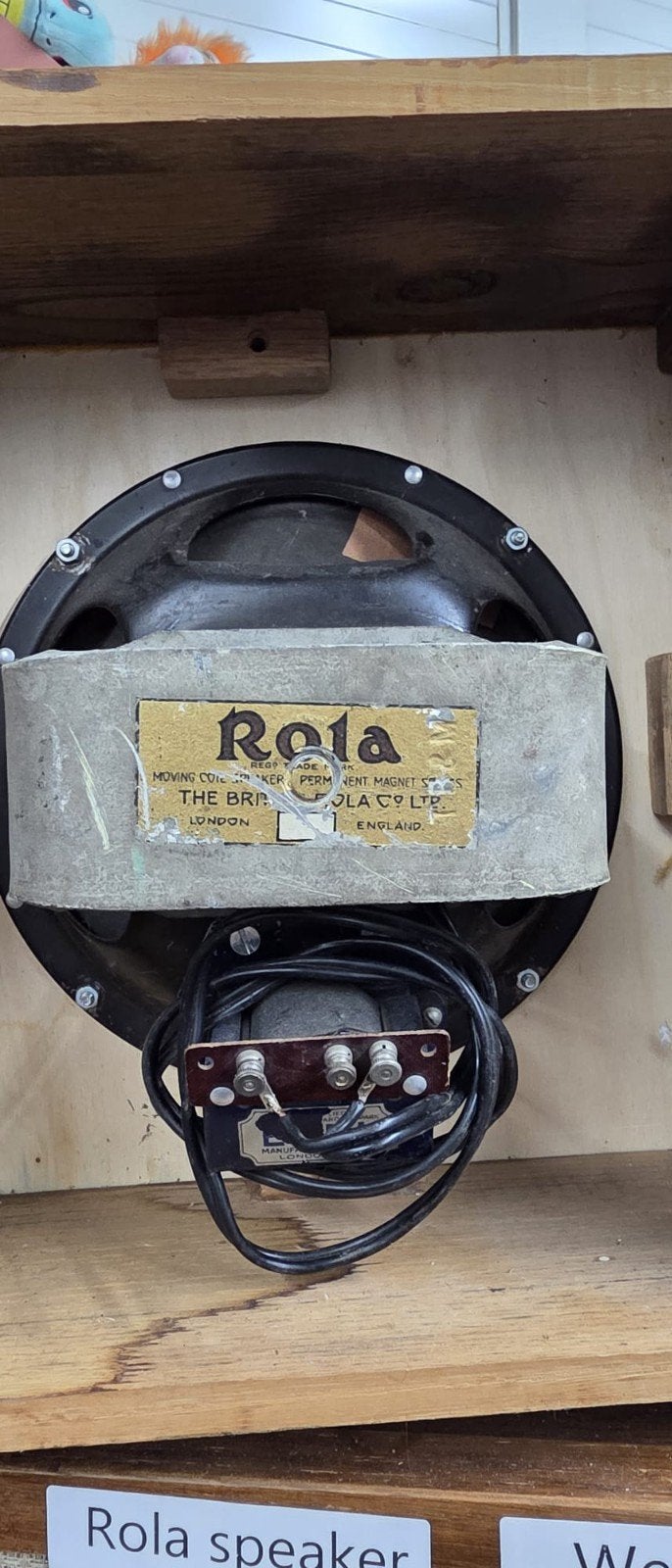 Vintage Rola Speaker - Niet Getest, Overige merken, Overige typen, Ophalen of Verzenden, Onbekend
