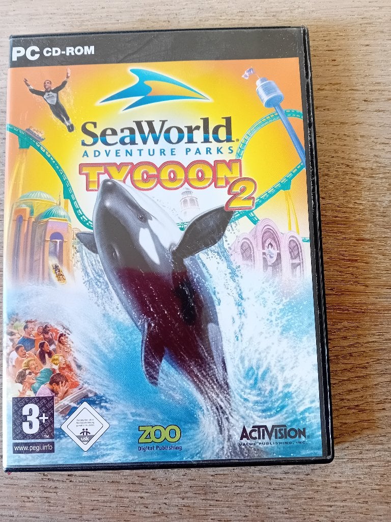 PC spel op CD-Rom Seaworld adventure parks Tycoon 2, Ophalen, Gebruikt, 1 speler, Vanaf 3 jaar