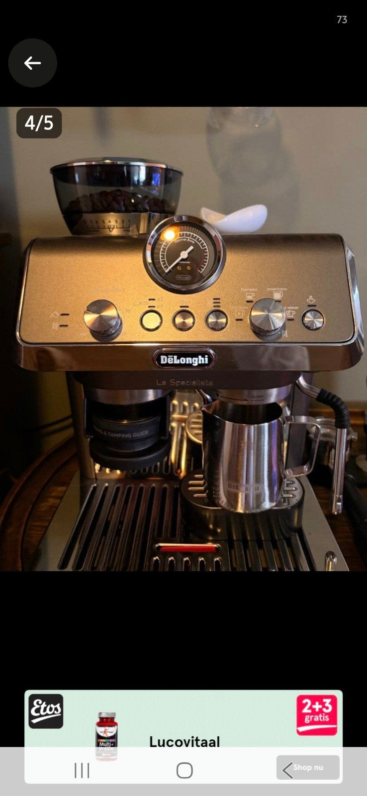 De'Longhi La Specialista  Machine - Zo goed als nieuw, Ophalen, Espresso apparaat, 10 kopjes of meer, Zo goed als nieuw