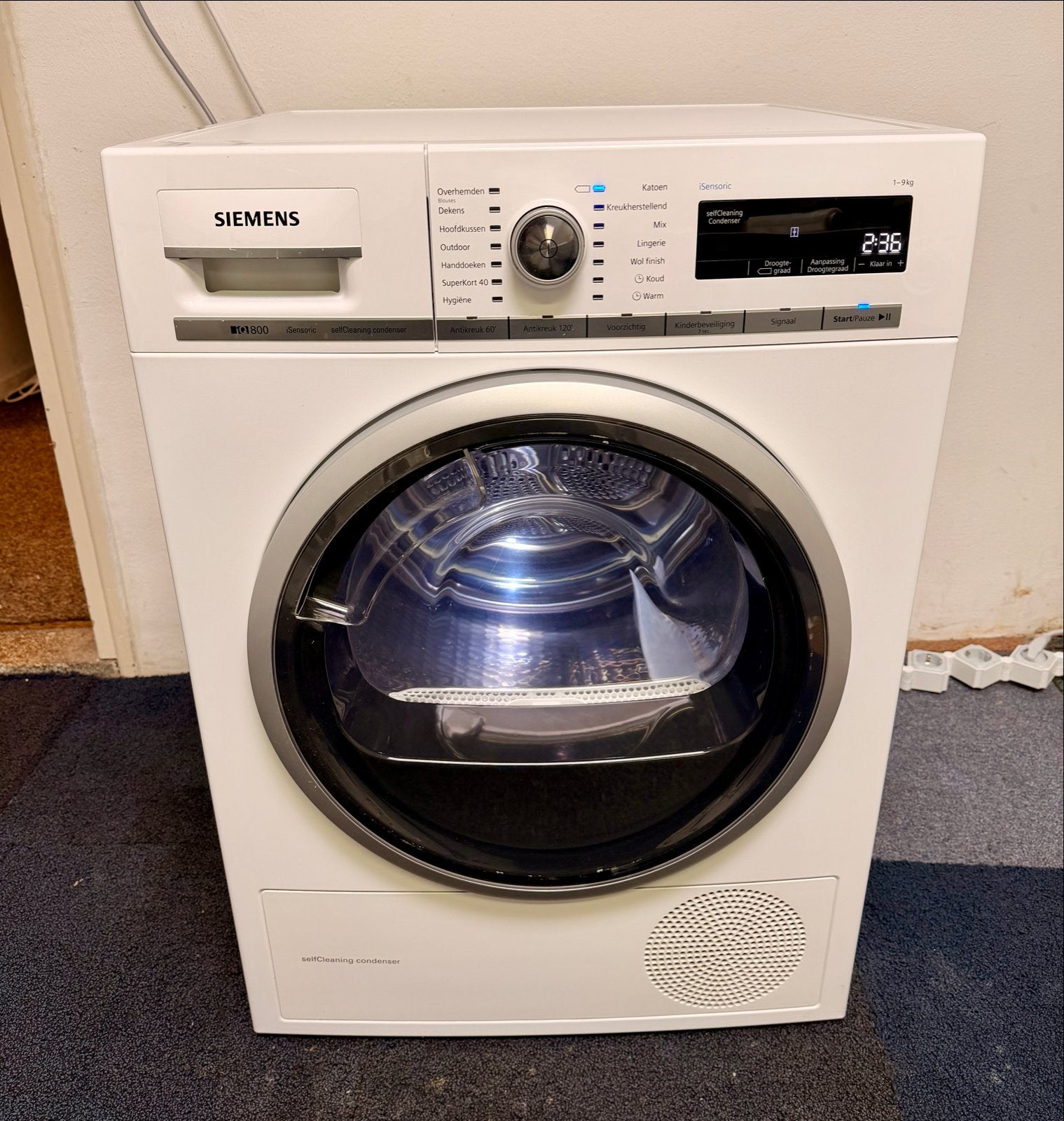 Siemens WT47W562NL/02 iQ800 Warmtepompdroger 9kg, Witgoed en Apparatuur, Www.siemens.com, 8 tot 10 kg, Germany, Ophalen of Verzenden
