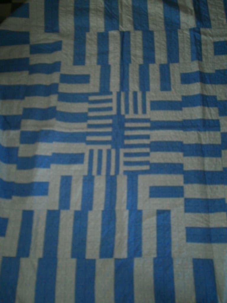 Kaffe Fassett quilt, deken, sprei, Blue & White, patchwork, Katoen, Woondeken, Gevoerd, 200 cm
