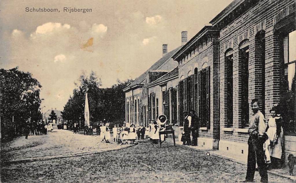 Rijsbergen Schutsboom Grammofoon voor de deur 1914 Brabant, Verzamelen, Verzenden, Voor 1920, Gelopen, Noord-Brabant