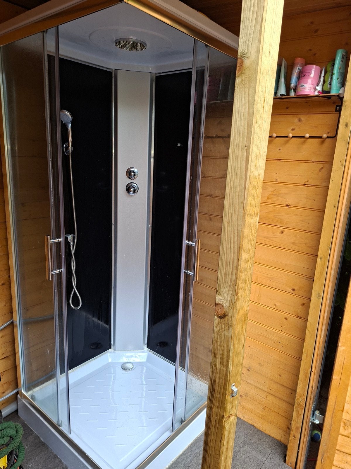 douche cabine 90x90, Ophalen, Zo goed als nieuw, Complete sauna