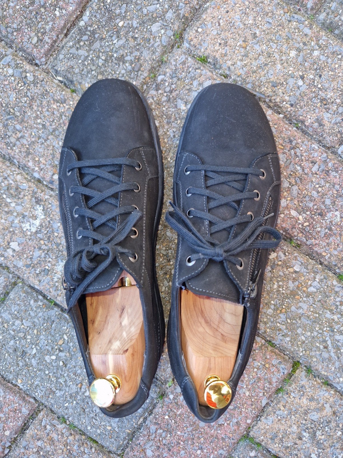 Solidus Hardy zwarte nubuck schoenen maat 9.5 (44), Verzenden, Zwart, Zo goed als nieuw, Solidus