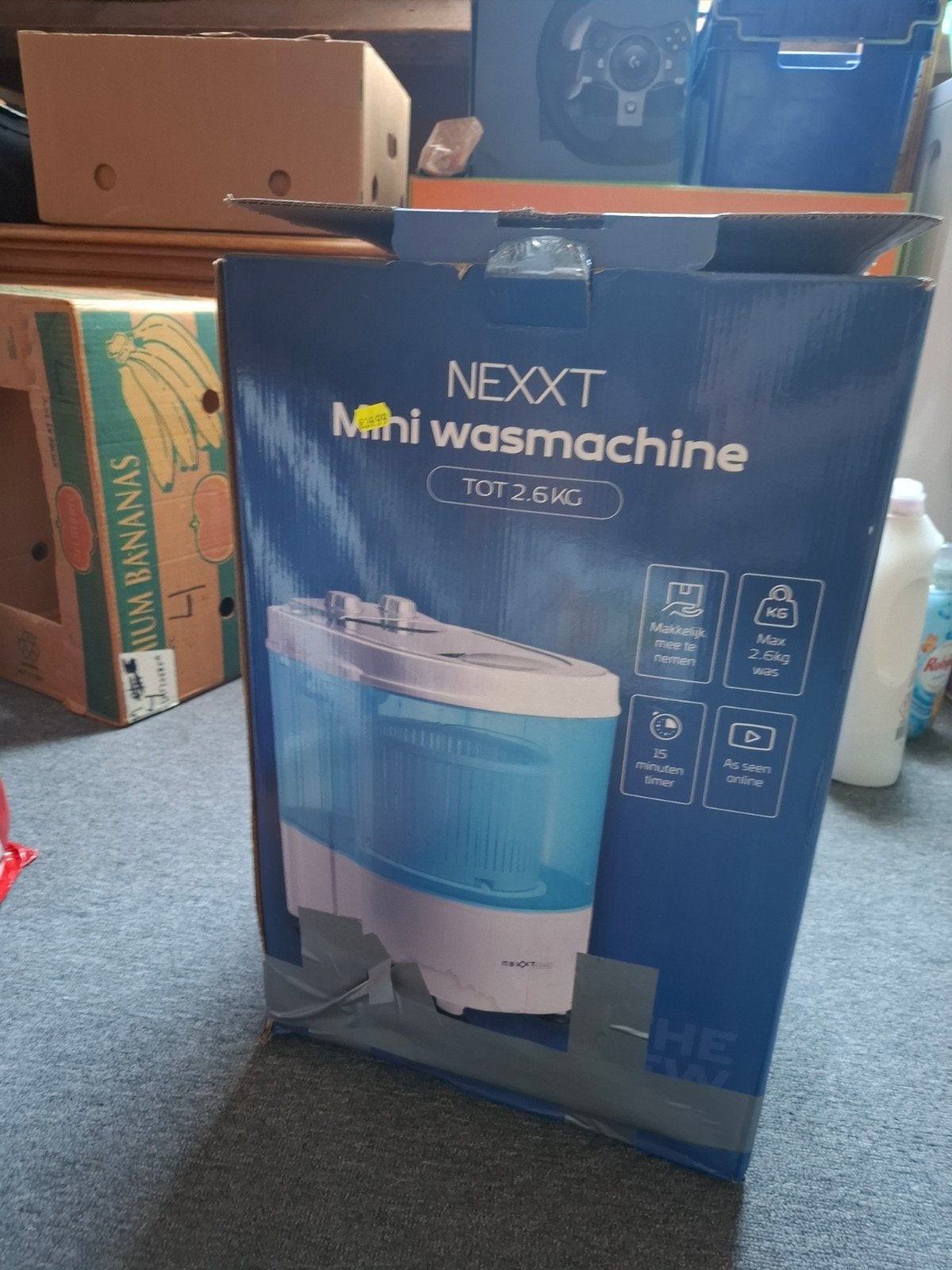 NEXXT Mini Wasmachine 2.6KG - Nieuw in doos, Witgoed en Apparatuur, Ophalen, Minder dan 1200 toeren, Minder dan 85 cm, Minder dan 4 kg