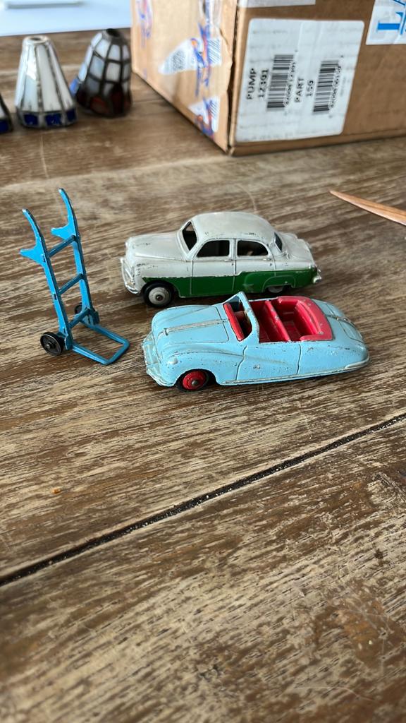 Oude Dinky Toys modellen Vauxhall,Austin,Steekwagen, Antiek en Kunst, Ophalen of Verzenden