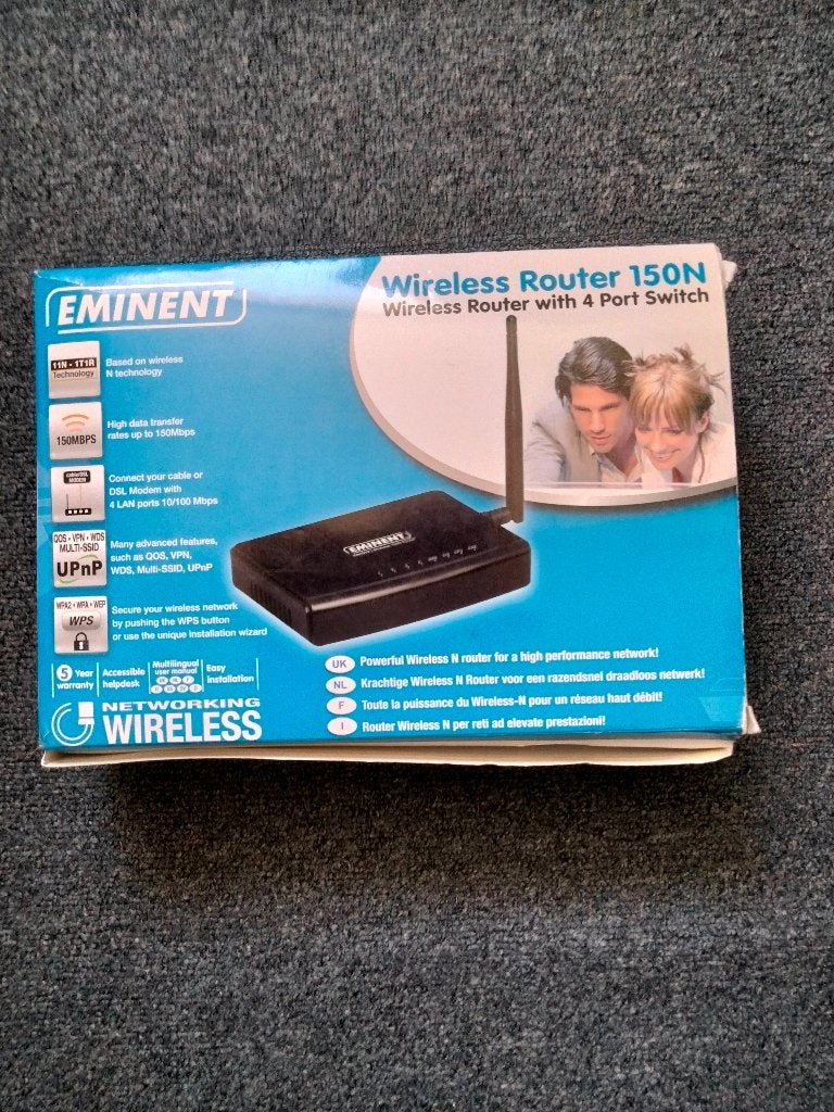 Eminent Wireless Router 150N met 4 poorten, Ophalen, Zo goed als nieuw, Router, Eminent