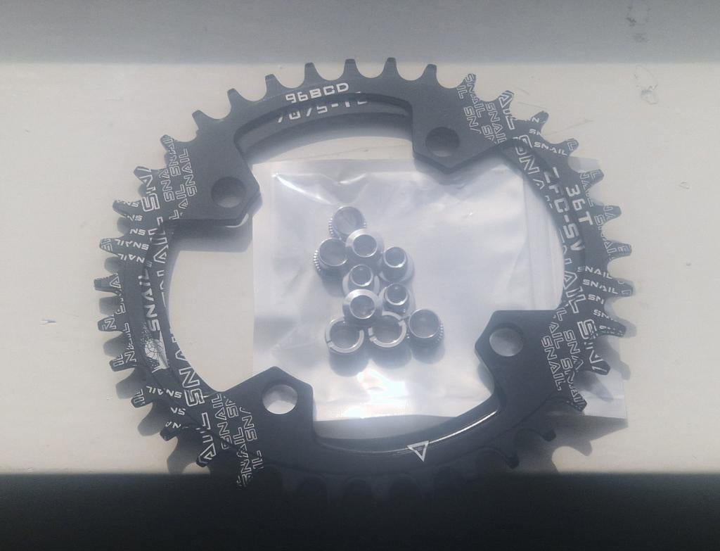 Nieuw Ovaal Kettingblad 96BCD 36T met Stalen Bladboutjes, Ophalen of Verzenden, Nieuw, Crankstel of Pedalen
