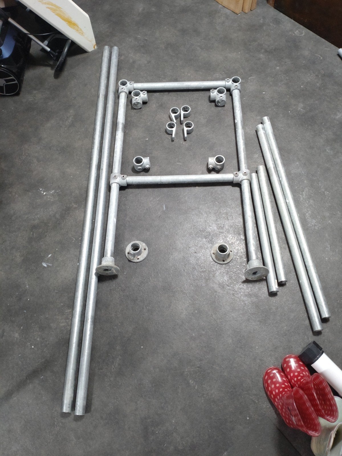 stijger buizen tafel frame 34mm, Ophalen, Gebruikt, 50 tot 100 cm, Industriële