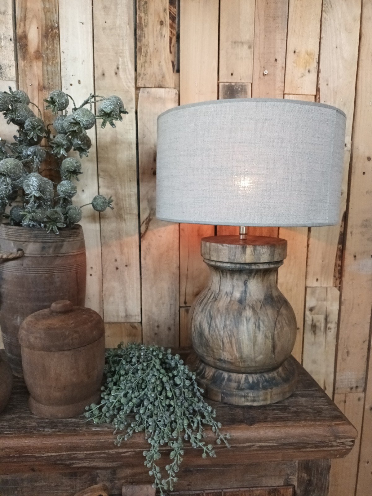 Aura Peeperkorn XL Balusterlampen met nieuwe lampenkappen, Ophalen, Gebruikt, Overige merken, E27 (groot)