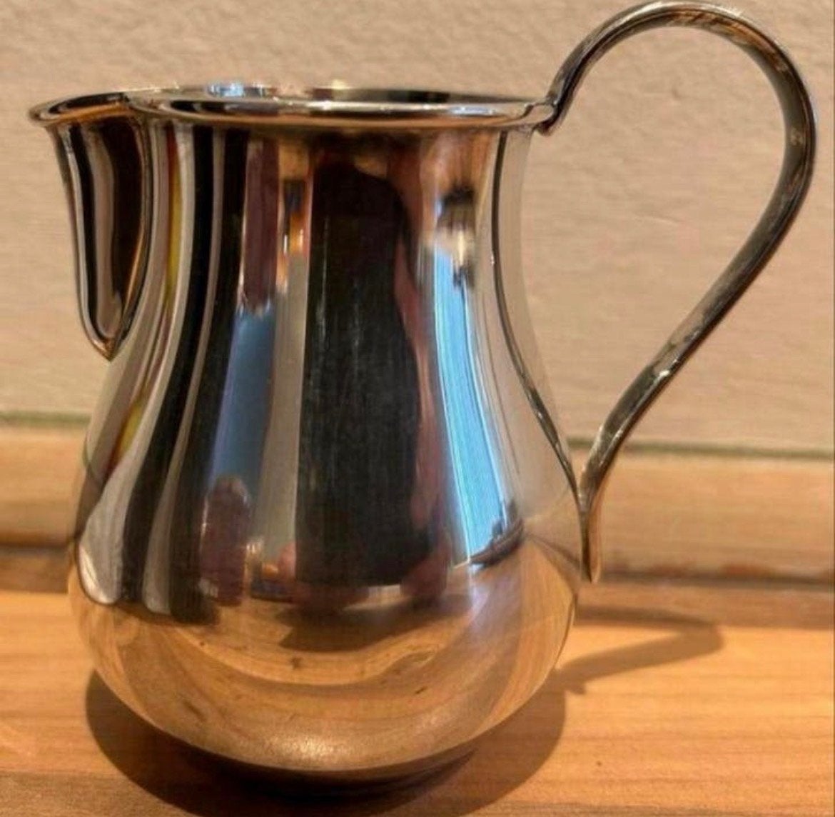 Vintage Keltum Pleet Verzilverde Melkkan - 7 cm Hoog, Ophalen of Verzenden
