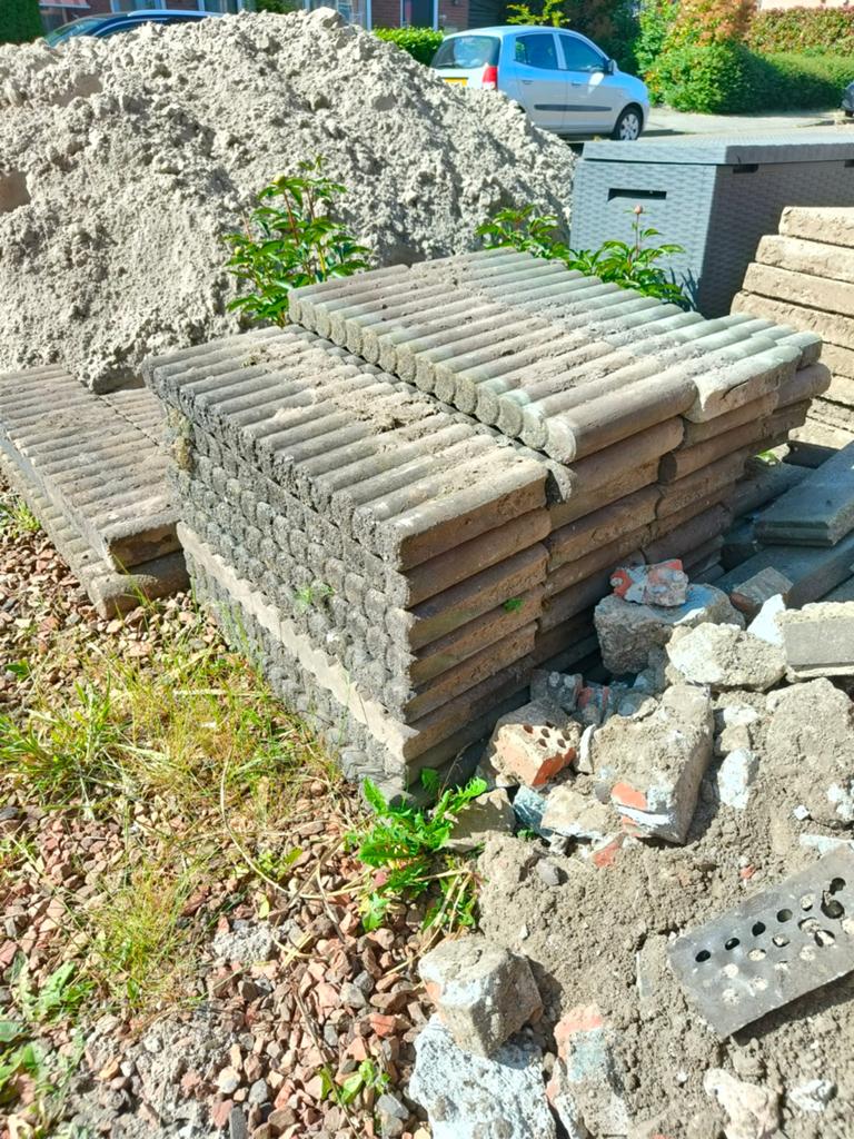 Border bandjes gratis, Tuin en Terras, Ophalen, Gebruikt, 10 m² of meer, Beton