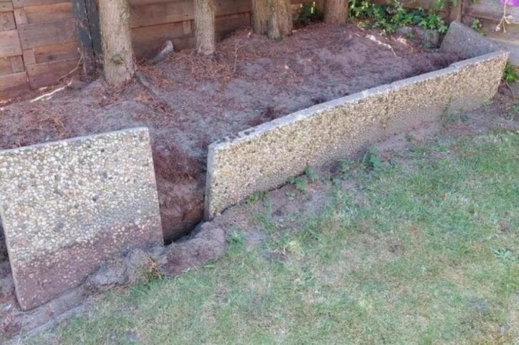 Betonnen tuintegels, Tuin en Terras, Tegels en Klinkers, Ophalen, Gebruikt, Beton