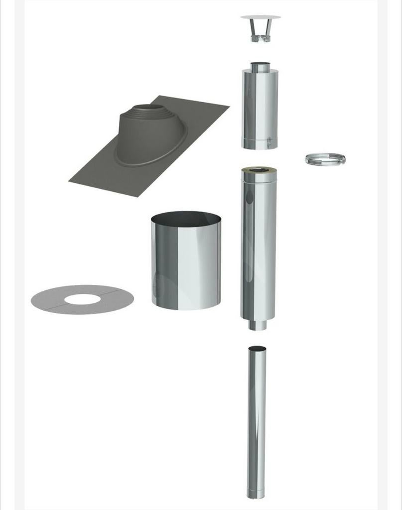 2,3 meter rookafvoer voor houtgestookte sauna kachel 115mm, Sport en Fitness, Sauna, Ophalen of Verzenden, Nieuw, Fins of Traditioneel