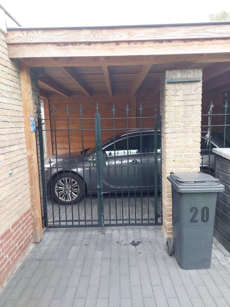 Mooi ijzeren (Dubbele) poort  en bijpassend hekwerk, Tuin en Terras, Ophalen, IJzer, Sierhekwerk