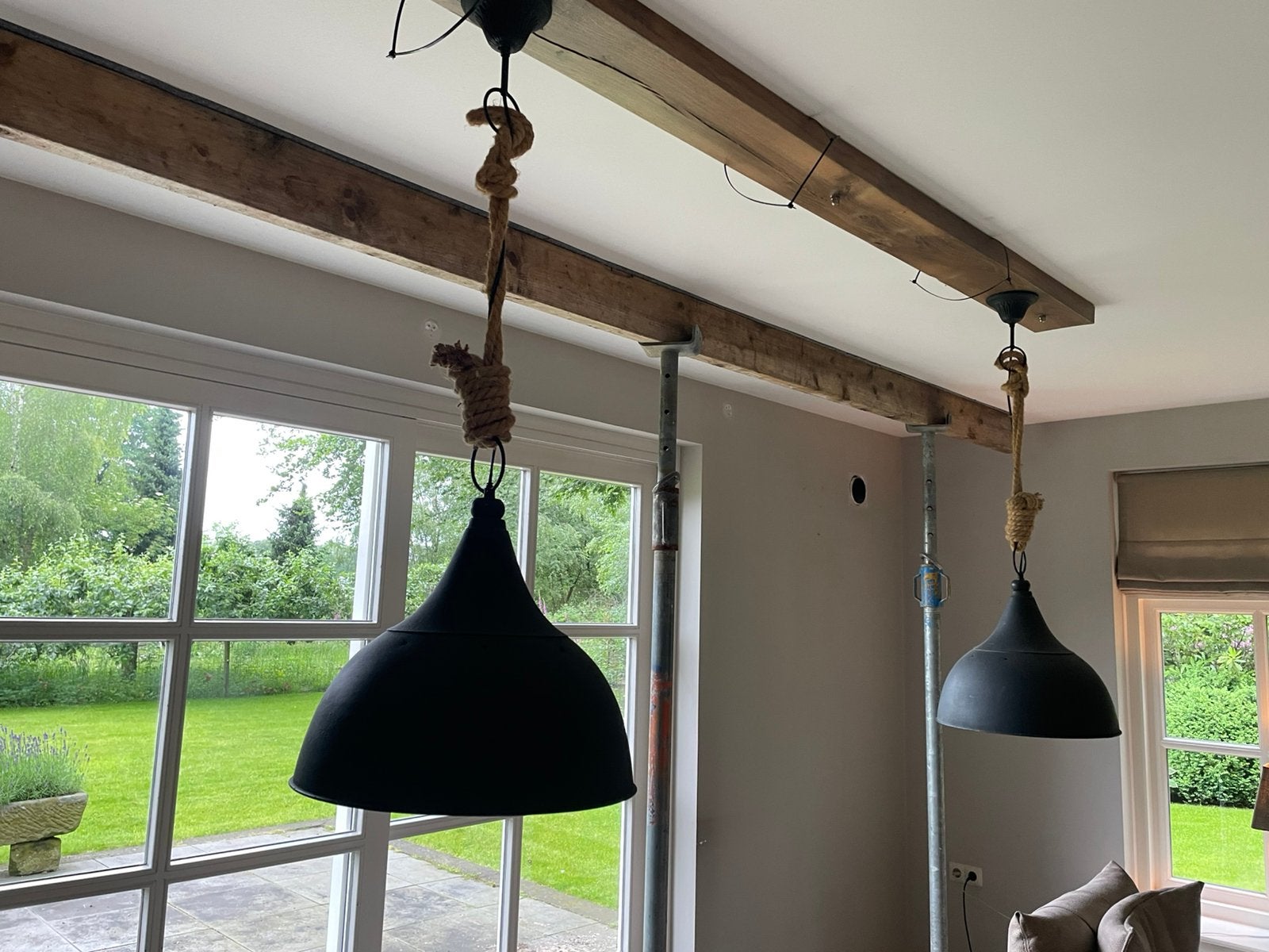 2 mooie hanglampen, Ophalen of Verzenden, Zo goed als nieuw, Metaal, Minder dan 50 cm