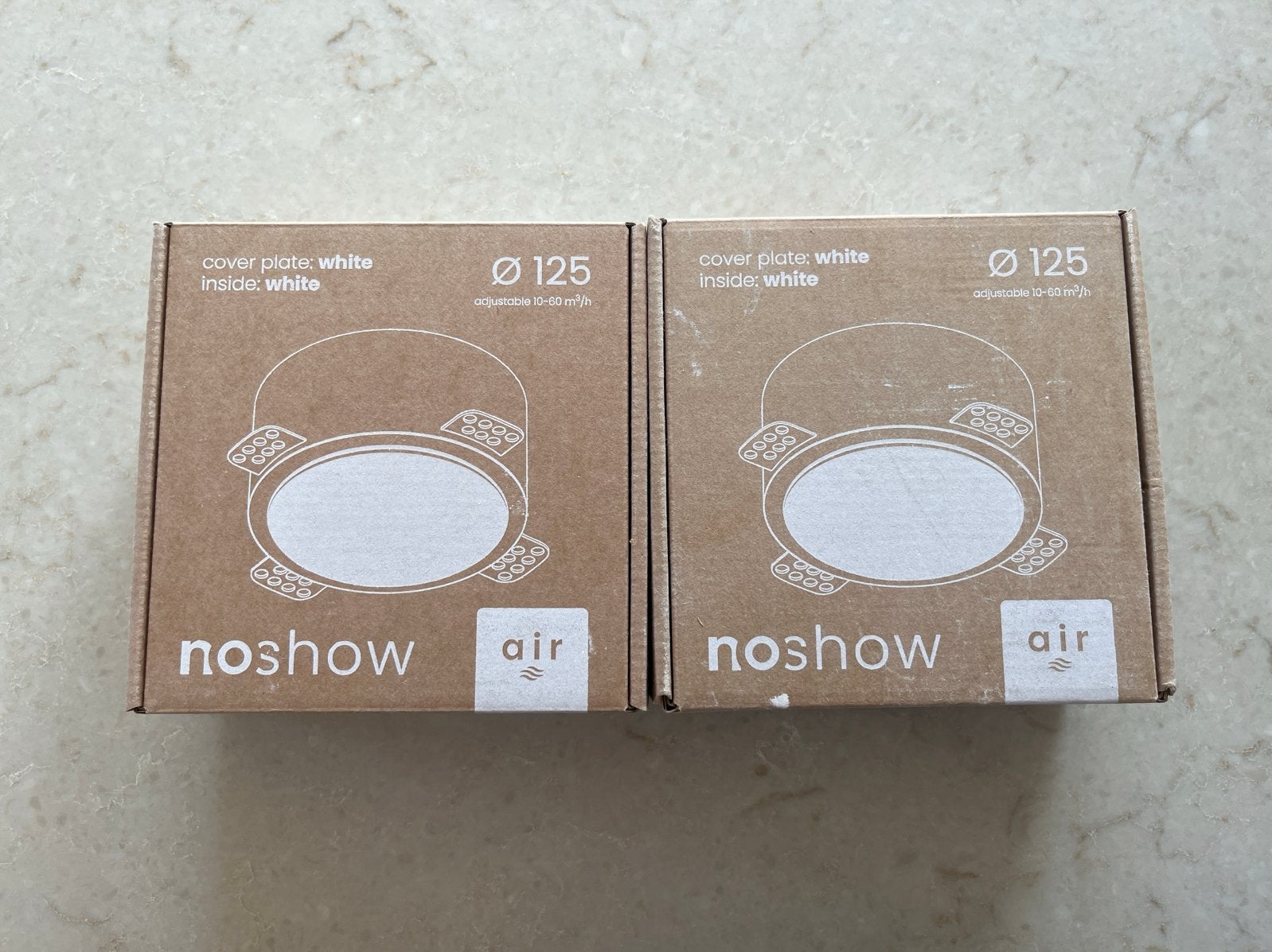 Noshow Air Afdekplaat 2.0 Wit Ø125mm (10-60 m³/h), Doe-het-zelf en Verbouw, Ventilatie en Afzuiging, Ophalen of Verzenden, Nieuw