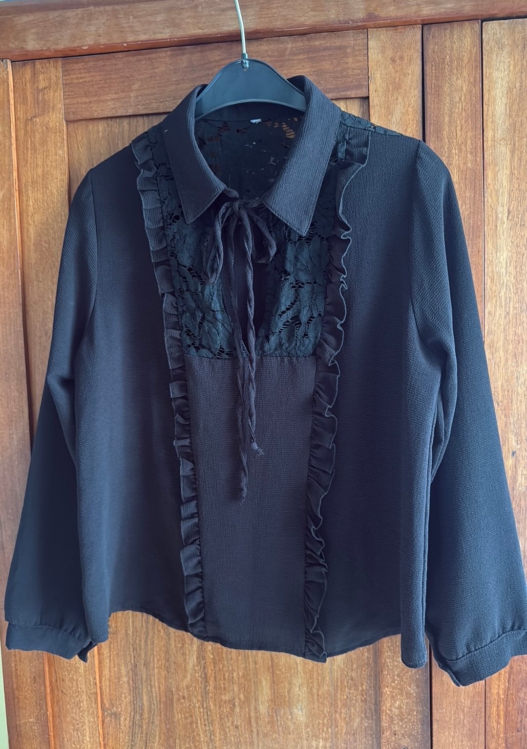 Blouse Second Female, Verzenden, Zo goed als nieuw, Maat 38/40 (M), Zwart
