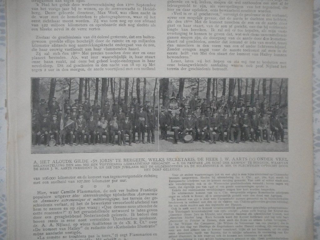 Bergeijk. Gilde St. Joris. 1910., Ophalen of Verzenden, Voor 1920, Nederland, Knipsel(s)