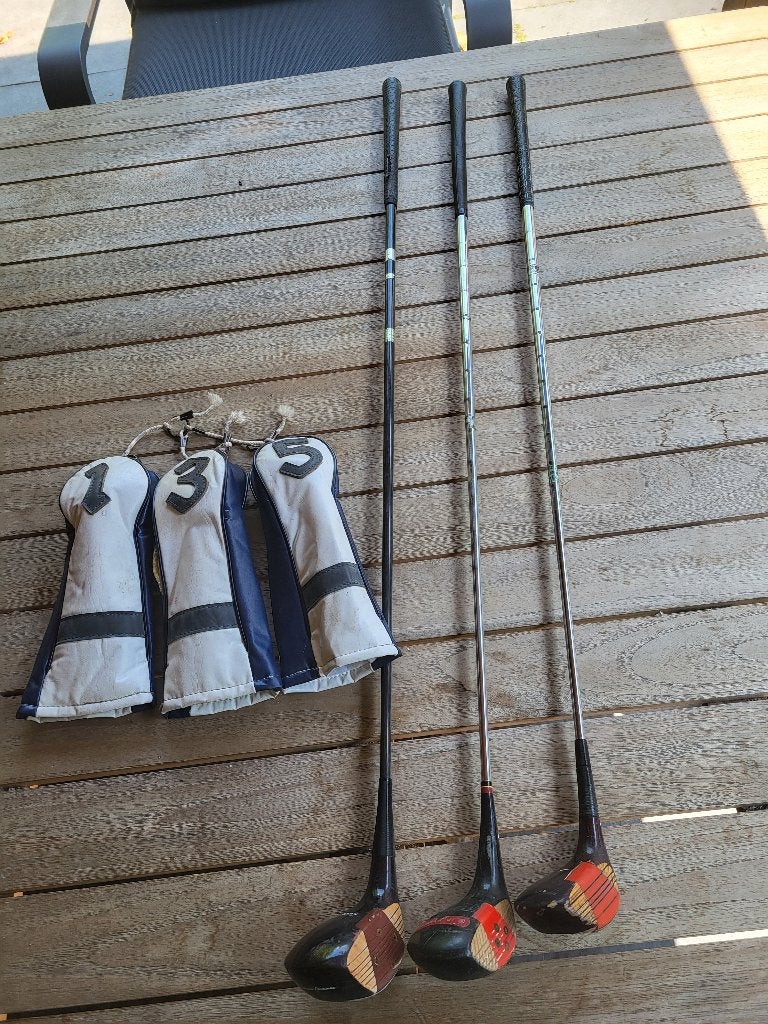 Mooie set klassieke vintage houten golfclubs-persimmon woods, Sport en Fitness, Golf, Ophalen, Gebruikt, Club, Overige merken
