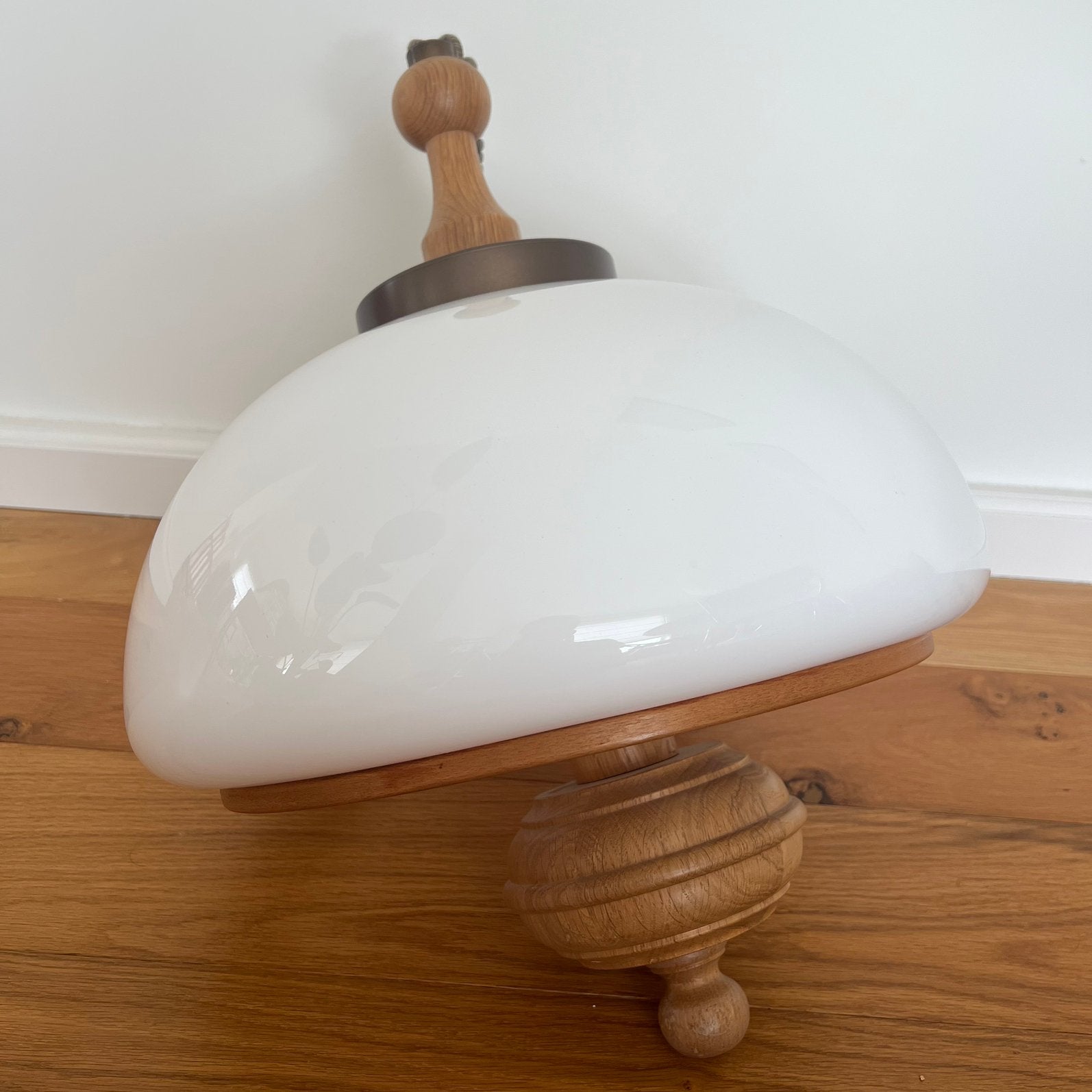 Steinhauer hanglamp beukenhout, Ophalen of Verzenden, Gebruikt, Hout, E27 (groot)
