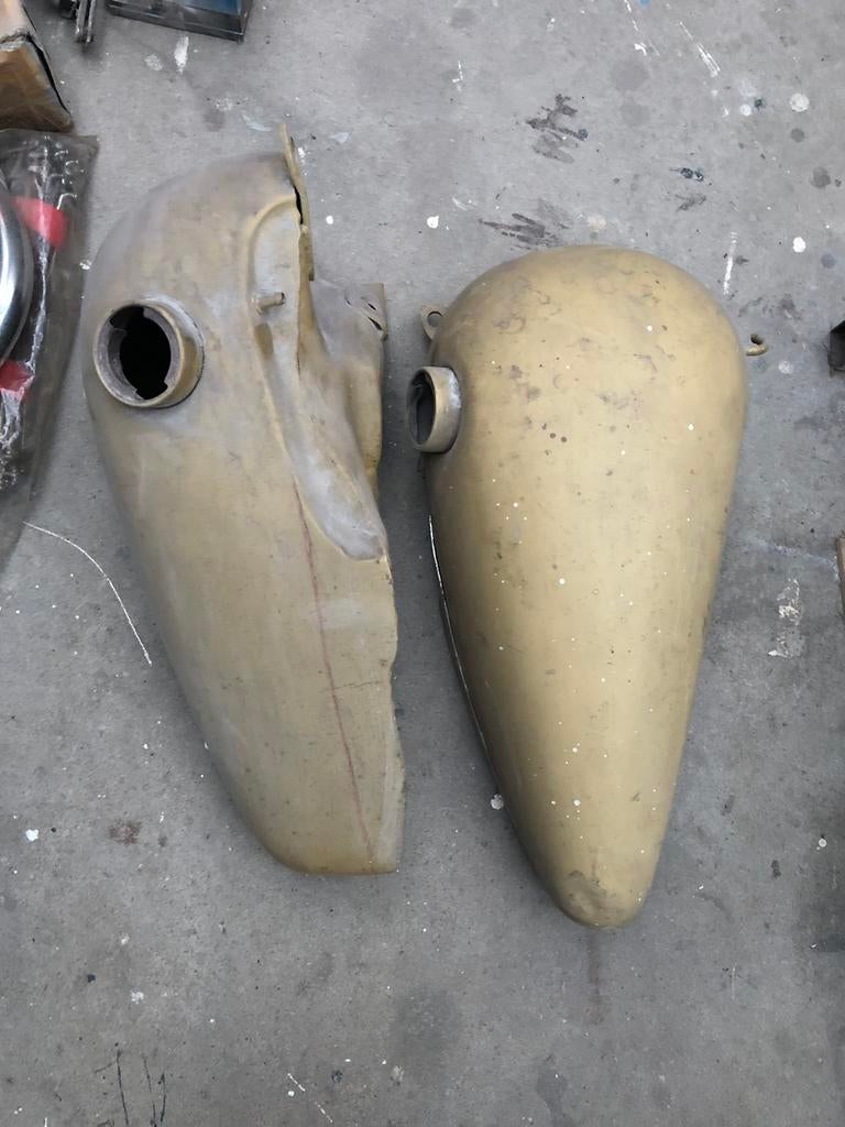 Harley Davidson panhead tanks oldschool, Ophalen of Verzenden, Gebruikt