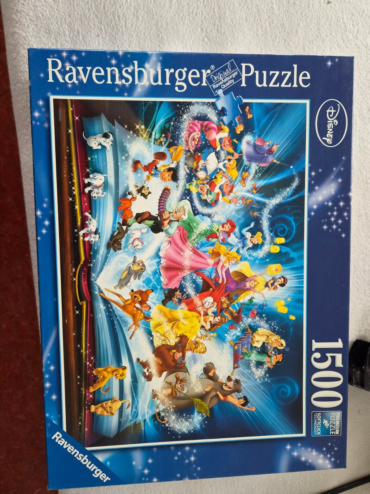 2 complete Ravensburger/King Disney puzzels van 1500 stukjes, Ophalen of Verzenden, 500 t/m 1500 stukjes, Gebruikt, Legpuzzel